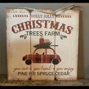 Hanging Christmas Tree Farm sign new